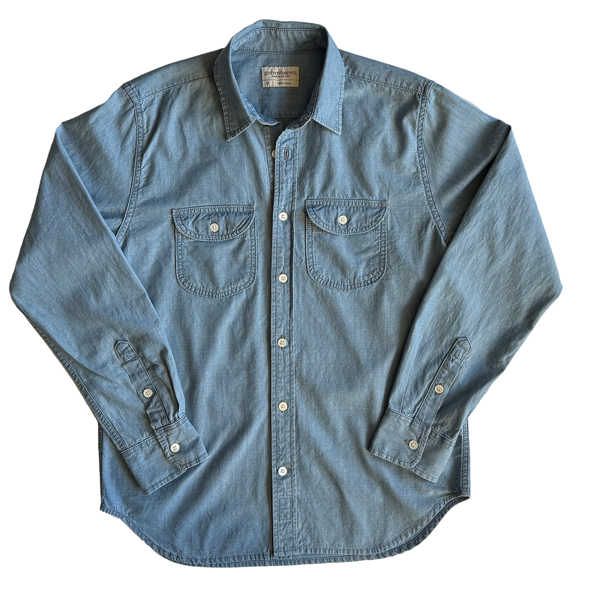 Walsh Work Shirt - 6 oz Bleached Chambray