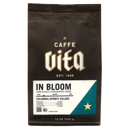 In Bloom: Single Origin (Colombia Aponte Village) Med Roast - grown&amp;sewn