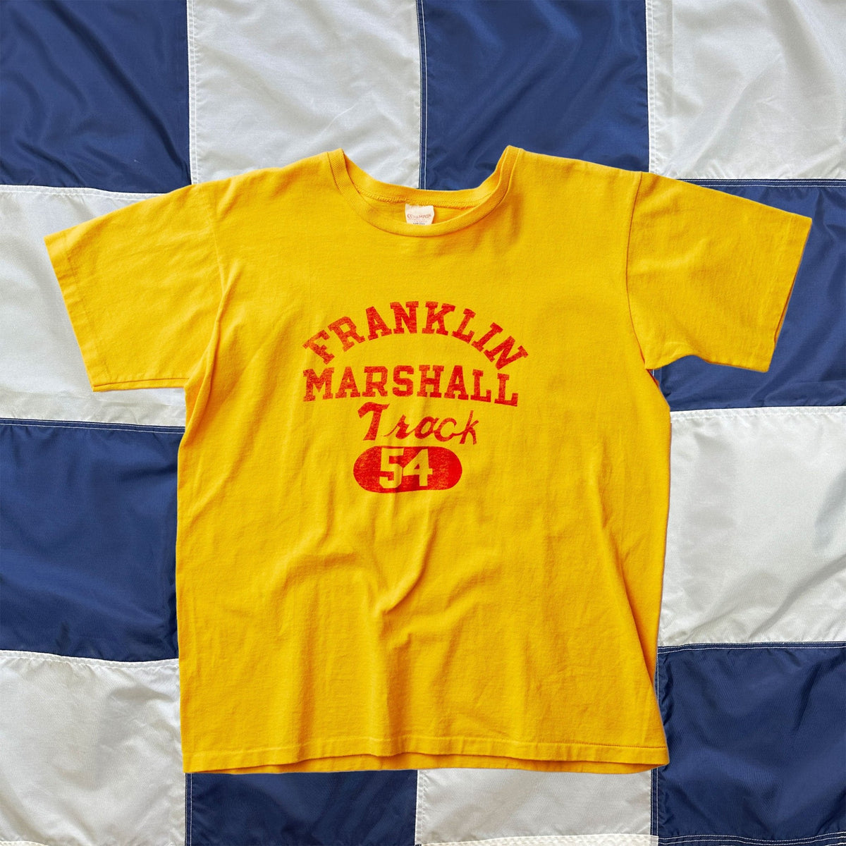 Vinatge 1960s Franklin Mashall College Track T-shirt by Champion - grown&amp;sewn