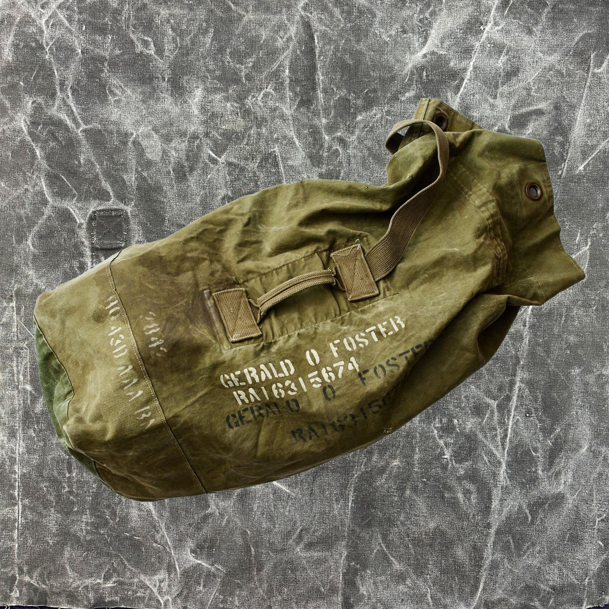 Vintage 1940s/50s US Army Duffel Bag - grown&sewn