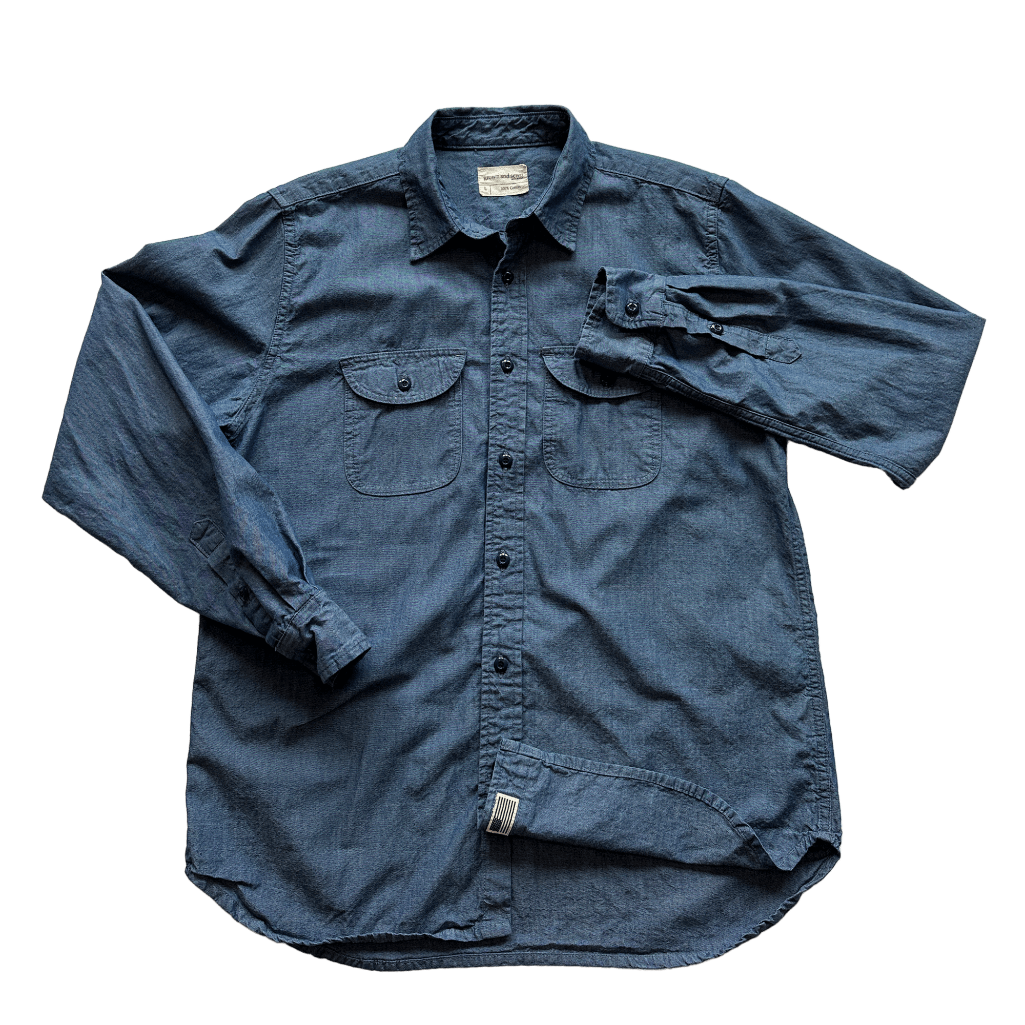 Walsh Work Shirt - 6 oz Kaihara Chambray - grown&sewn