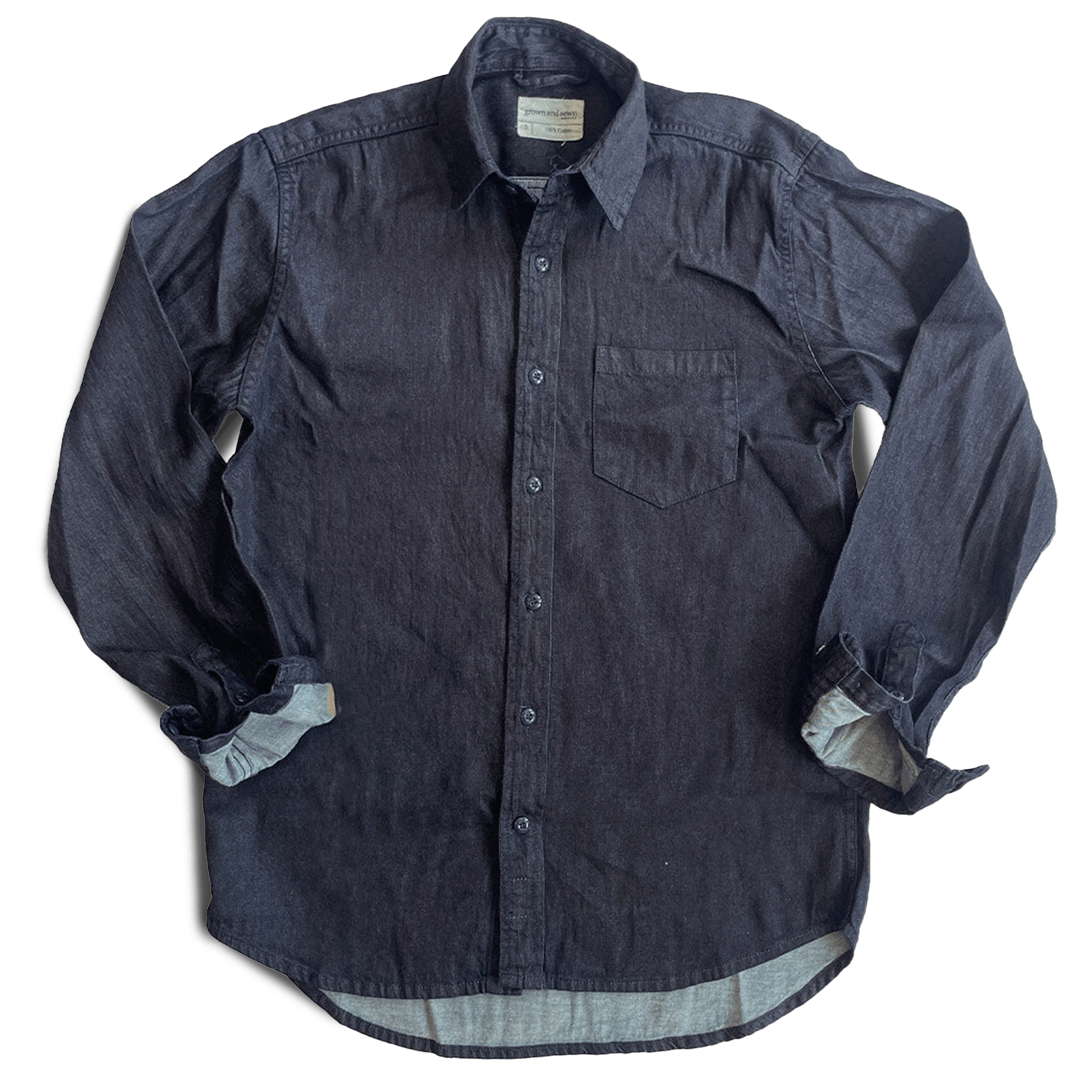 Dean Shirt - Natural Dark Indigo Twill - grown&sewn
